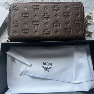 MCM brown leather wallet